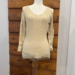 Sweater with cut out shoulders